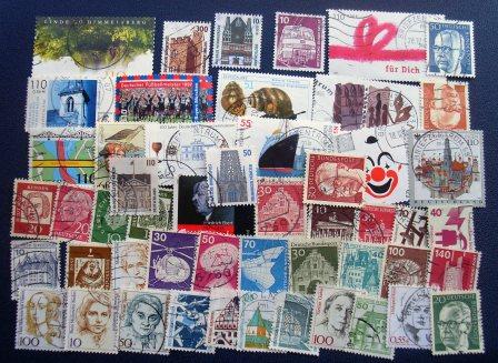 00707 50 Briefmarken aus BRD